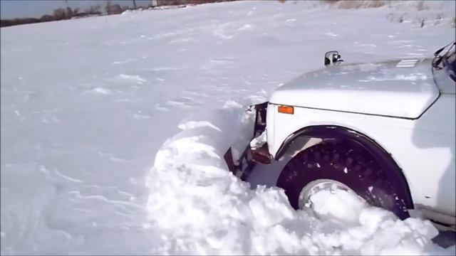 Нива по снегу, отвал для нивы смотреть онлайн