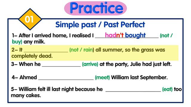 Past Perfect Tense - الماضي التام : شرح زمن الماضي التام في اللغة الانجليزية مع التمارين ✅ смотреть онлайн