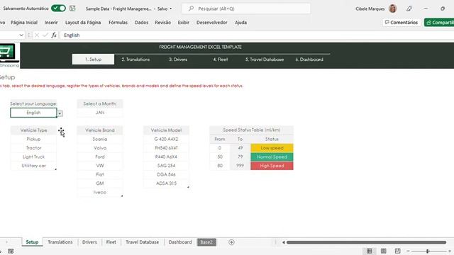 Demo Freight Management Excel Template