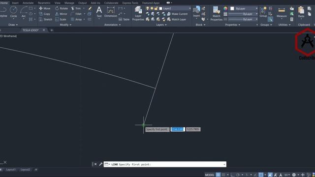 Drawing Tesla Logo using AutoCAD 2020 смотреть онлайн