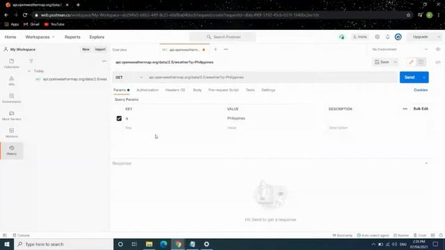 Postman app + Open Weather Data смотреть онлайн