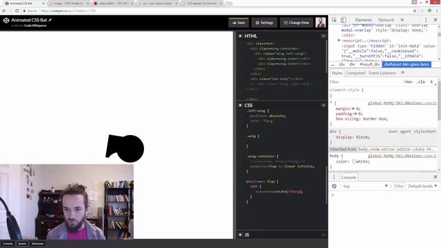 Animated CSS Bat - Code Along With the Code Whisperer # 7 смотреть онлайн
