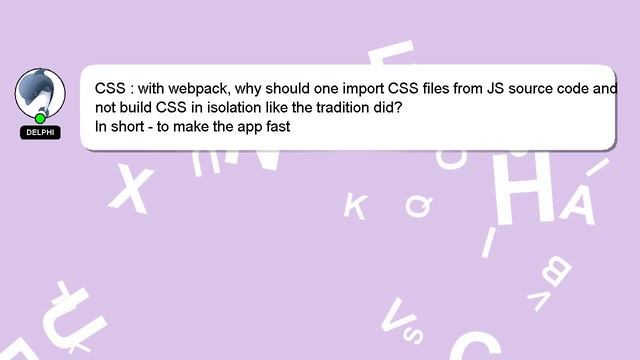 CSS : with webpack, why should one import CSS files from JS source code and not build CSS in isolat смотреть онлайн