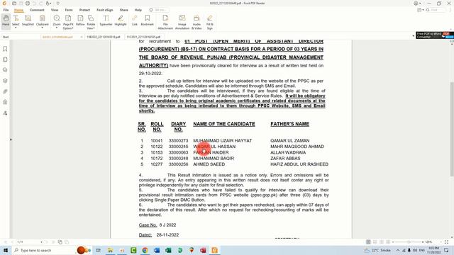 Ppsc Latest Final Results 28-11-2022,ppsc Latest Results,ppsc Latest Written Results