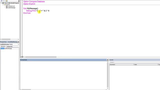 สอน Access VBA - การใช้งานหน้าต่าง Immediate Window смотреть онлайн
