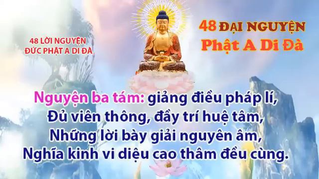 48 LỜI NGUYỆN PHẬT A DI ĐÀ ( có chữ ) TT Thích Trí Thoát đọc tụng смотреть онлайн
