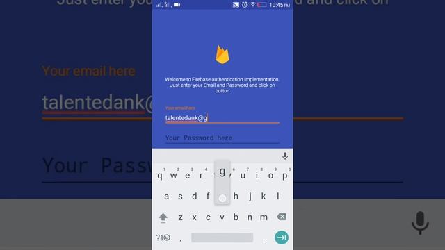 Working with Google Firebase Authentication example Part-2 смотреть онлайн