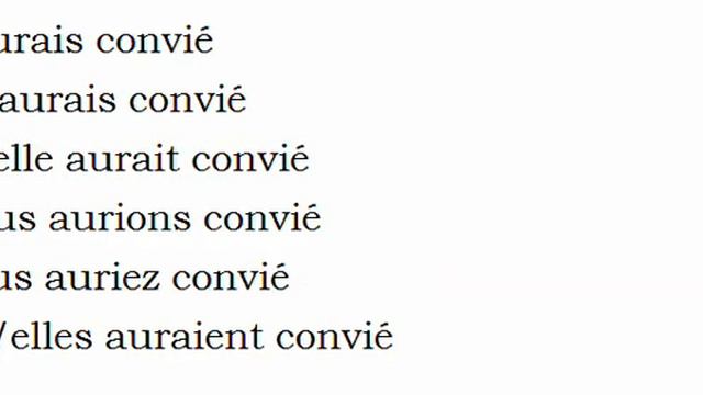 Изучение французского языка = Спряжение глаголов = Convier смотреть онлайн