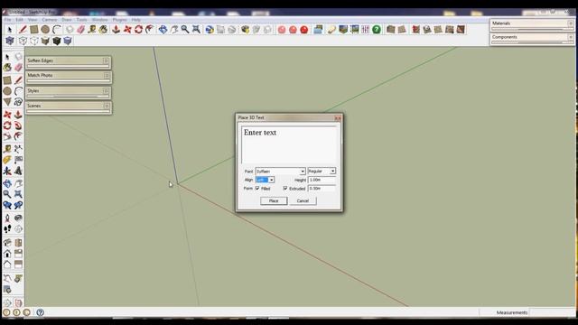 Google Sketchup - 3D Text Tool Tutorial смотреть онлайн