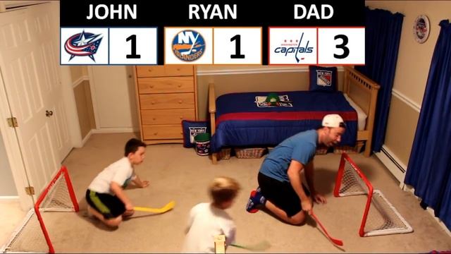 KNEE HOCKEY GAME # 13 - BLUE JACKETS / ISLANDERS / CAPITALS - SEASON 2 - QUINNBOYSTV смотреть онлайн
