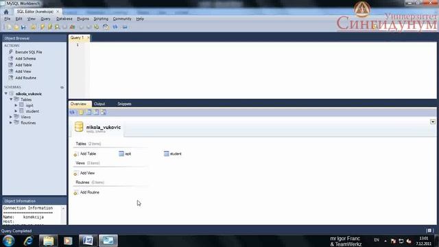 Baze podataka - MySQL Workbench Relacije Univerzitet Singidunum смотреть онлайн