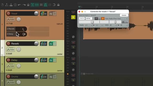 Types Of Sends In REAPER