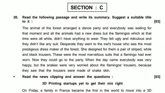 Standard 11 English First exam paper style. смотреть онлайн