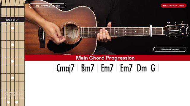 Sun & Moon Guitar Tutorial Anees Guitar Lesson |Chords + Fingerpicking| смотреть онлайн
