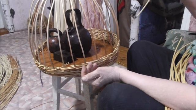 Плетение корзин из ивового прута ( лозы ) "Кошачий дом" смотреть онлайн