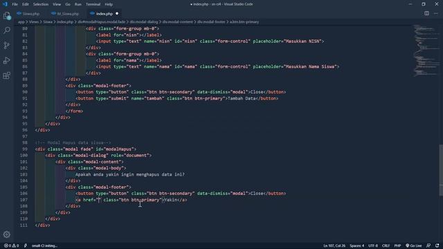 8 CRUD | Delete Data - Tutorial CodeIgniter 4 & Bootstrap 4 смотреть онлайн