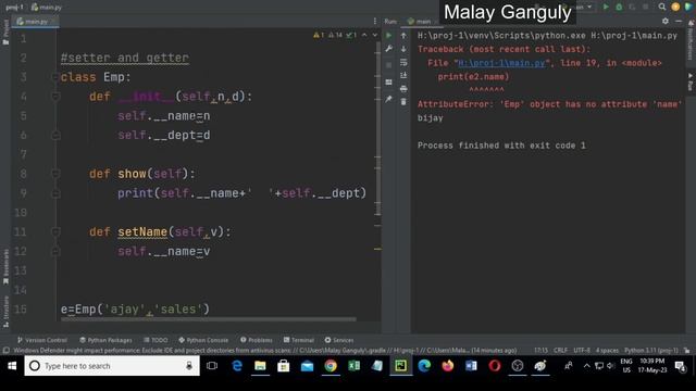 Setter and Getter in Python | Python OOP|@property Decorator смотреть онлайн