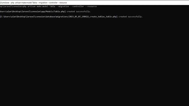Laravel Artisan:Model/Controller/Migration in single command|Modelo/ Controlador/Migración comando смотреть онлайн
