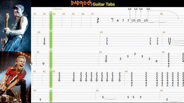 Under The Same Sun - Scorpions - Guitar + Bass TABS Lesson