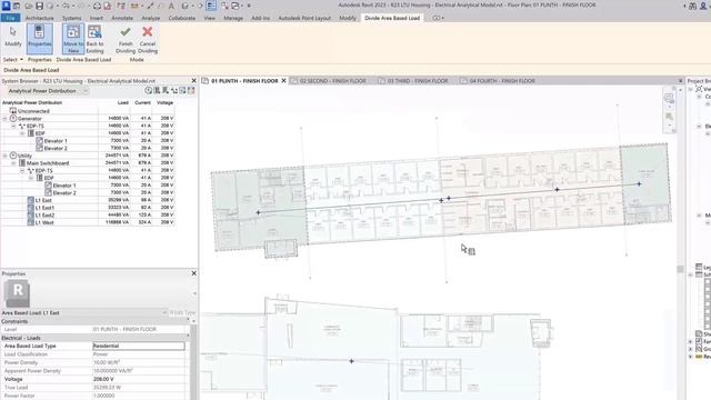 Electrical Analysis in Revit: Divide and refine area based loads (3 of 4) смотреть онлайн
