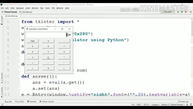 Calculator Using Python | Calculator in Tkinter Python | Calculator using Tkinter | GUI Calculator смотреть онлайн