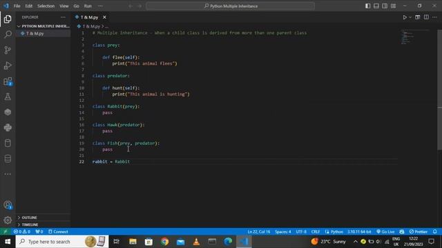 Multiple Inheritance in Python | Python multiple inheritance ????#100daysofpython смотреть онлайн