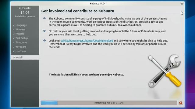 Install Kubuntu 14.04 Desktop amd64. смотреть онлайн