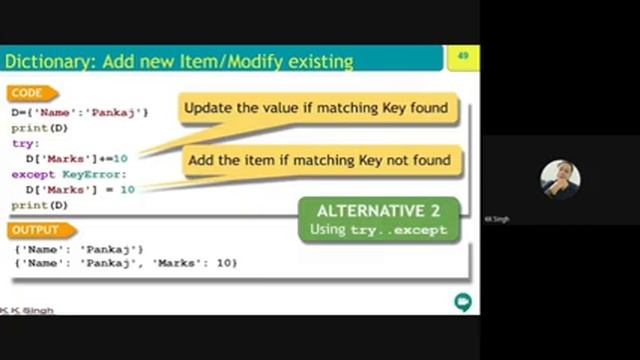 Dictionary in Python смотреть онлайн