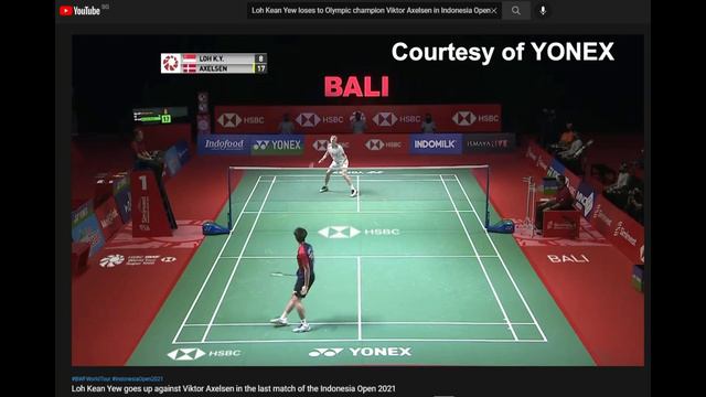 Loh Kean Yew lost Viktor Axelsen, the Olympic Champion at Indonesia Open-Final in Bali 2021 смотреть онлайн