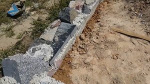 Стройка, фундамент из бута. Обзор на 13. 08.20