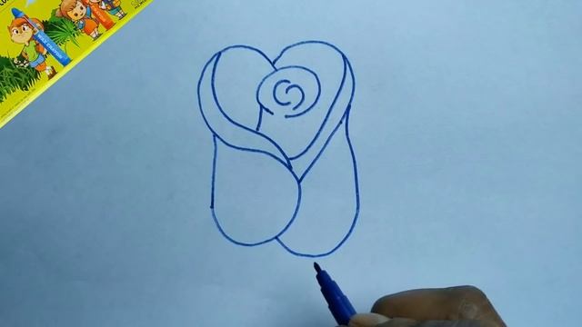 How To Turn Letter S Into Rose Flower।। Drawing For Kids।। Draw A Rose Step by Step।। смотреть онлайн