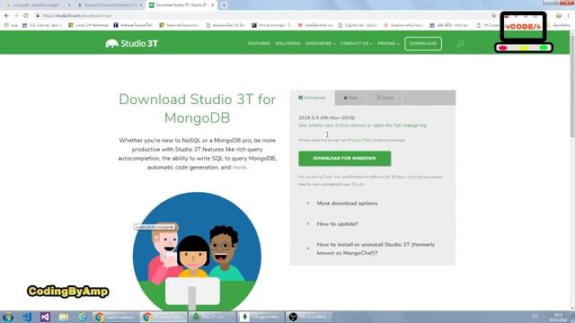 ใช้ Robo 3T เชื่อมต่อฐานข้อมูล MongoDB смотреть онлайн