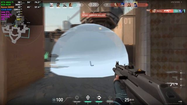 VALORANT - RTX 4060 Ti 8GB + Ryzen 5600X Test. (1080p ULTRA Settings) GAMEPLAY смотреть онлайн