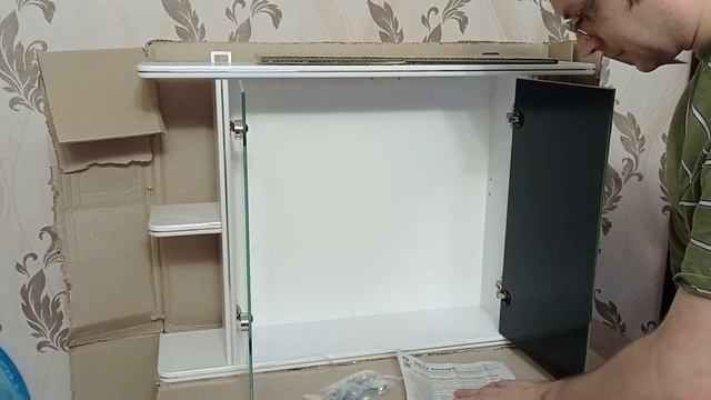 Распаковка — Шкаф с зеркалом для ванной Гамма 11 смотреть онлайн