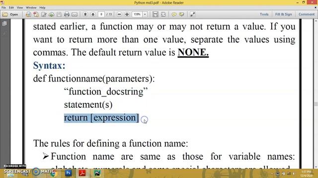 Python Programming | Class 20 | Functions | User defined Functions | Calicut University BSC/BCA смотреть онлайн