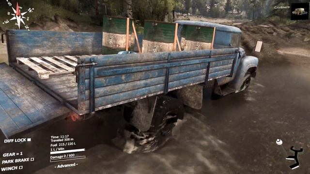 SPINTIRES Canyons DLC - B 130 Truck on The Canyons Map смотреть онлайн