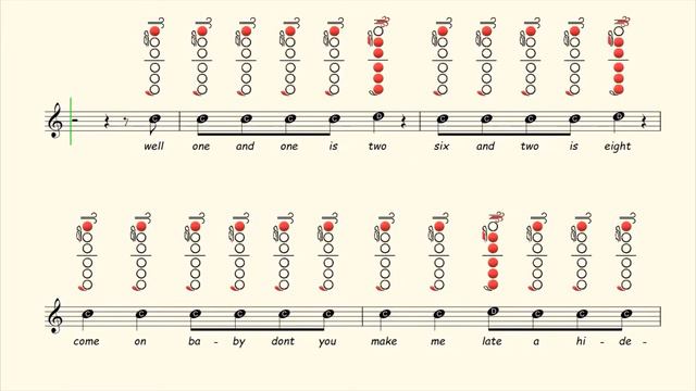 How to play Sweet Home Chicago on Flute | Notes with Tab смотреть онлайн