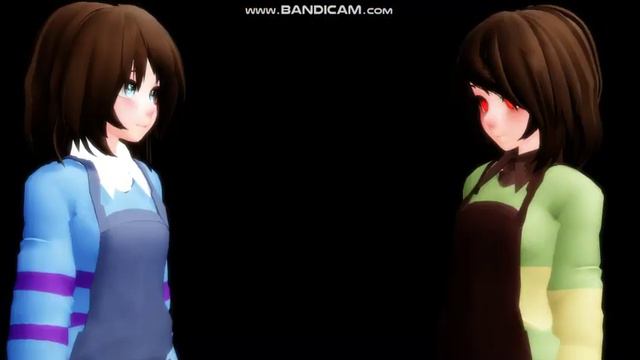 【MMD】Undertale Chara&Frisk Press this Button смотреть онлайн