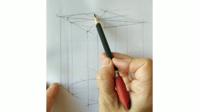 Рисуем усеченный цилиндр. смотреть онлайн