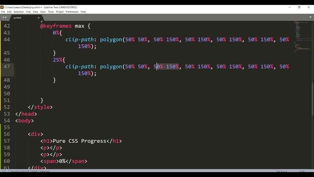 Progress bar with percent in CSS, SVG and JavaScript смотреть онлайн