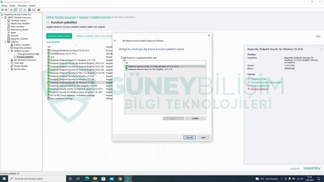 Kaspersky Security Center Tek Başına Kurulum Paketi Yapılandırması смотреть онлайн