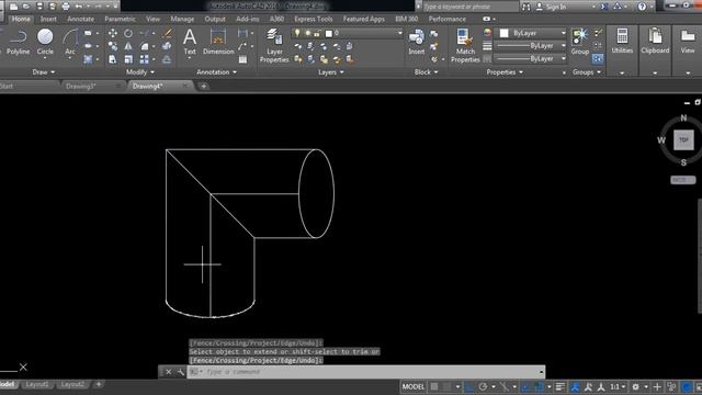 AutoCAD tutorial - How to draw pipe in AutoCAD 2D смотреть онлайн