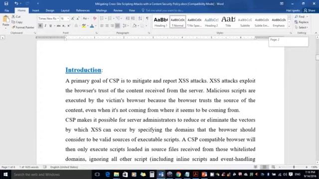 Mitigating Cross-Site Scripting Attacks with a Content Security Policy(IEEE 2016-JAVA) смотреть онлайн
