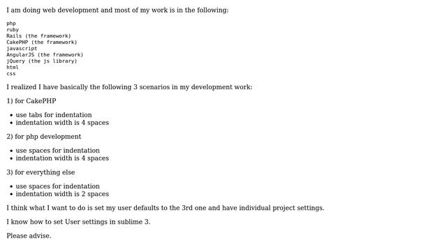 How to have two different settings in sublime text 3? смотреть онлайн