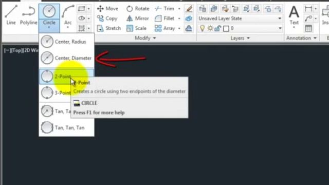 AutoCAD 2013 Drawing Circles Using the Default Method YouTube смотреть онлайн