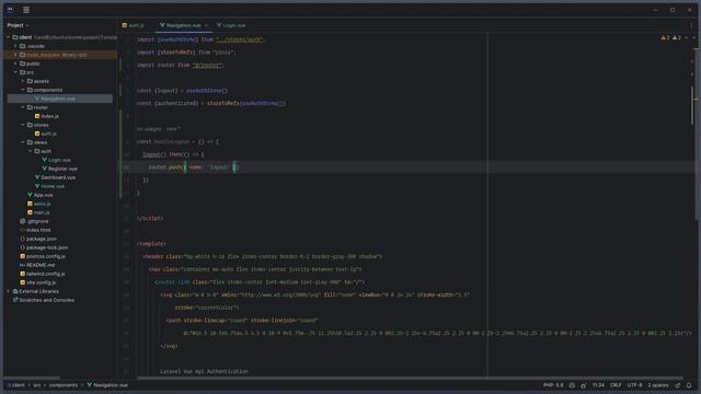 16. Logout (Vue and Laravel Api Token Authentication) смотреть онлайн