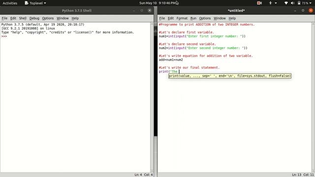 Integer addition in Python. смотреть онлайн