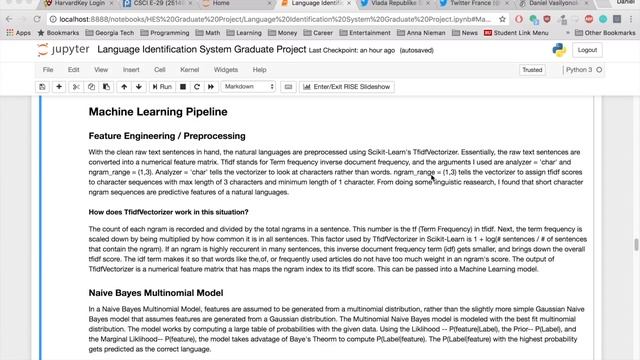 Natural Language Identification Machine Learning Pipeline with Python and Scikit-Learn смотреть онлайн