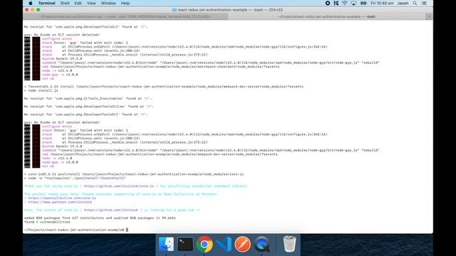 React + Redux JWT Authentication - Hook up with a Node.js API смотреть онлайн