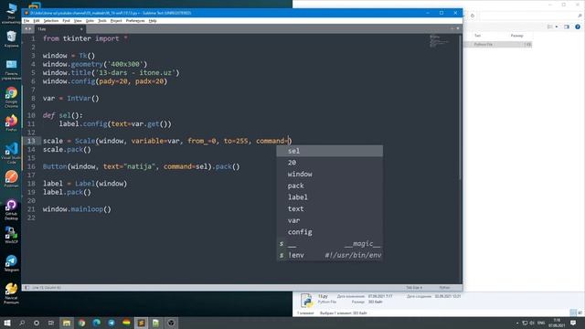 Python UI da scale va spinbox | 13-dars | Informatika 10-sinf смотреть онлайн